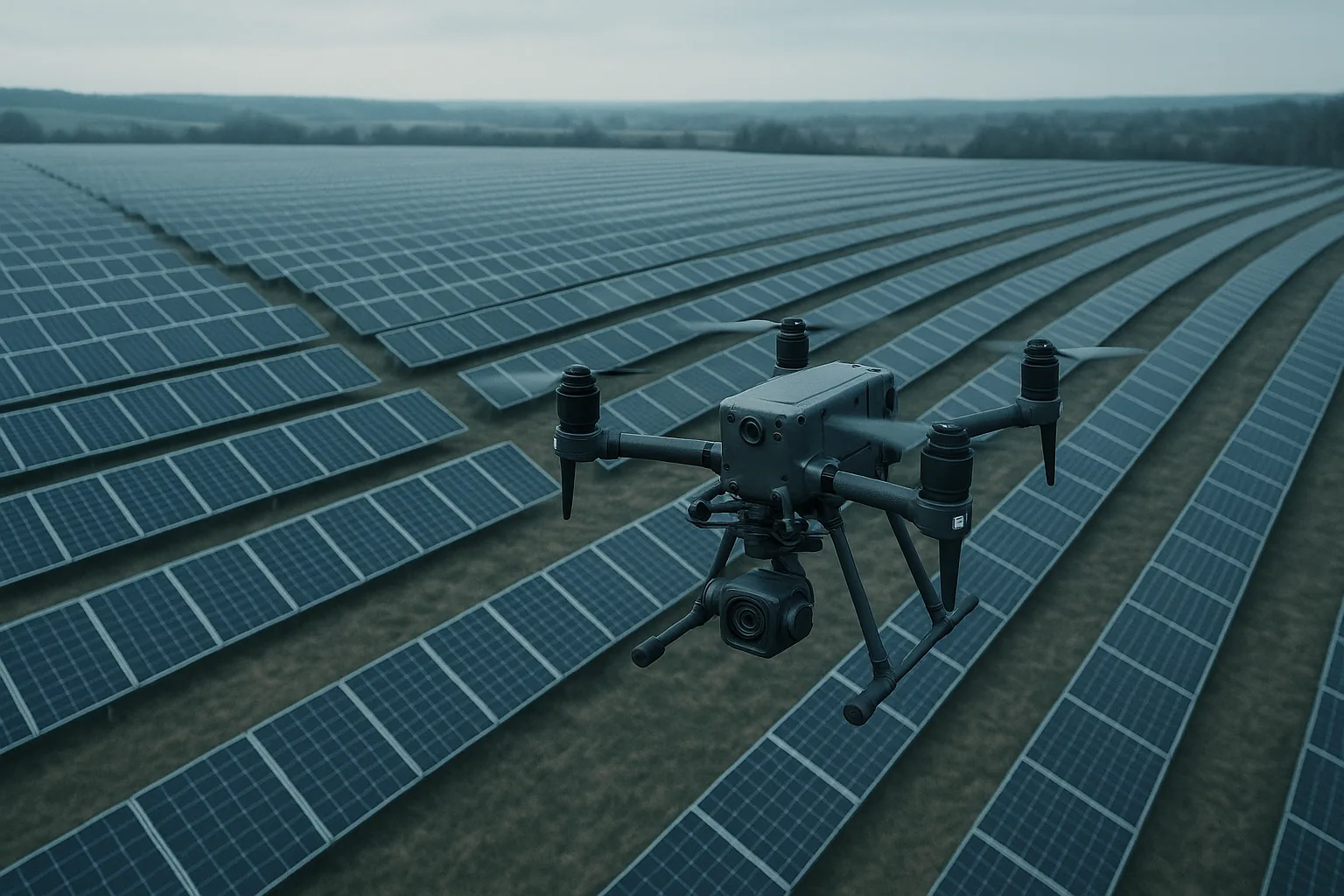 Dron iznad solarne elektrane