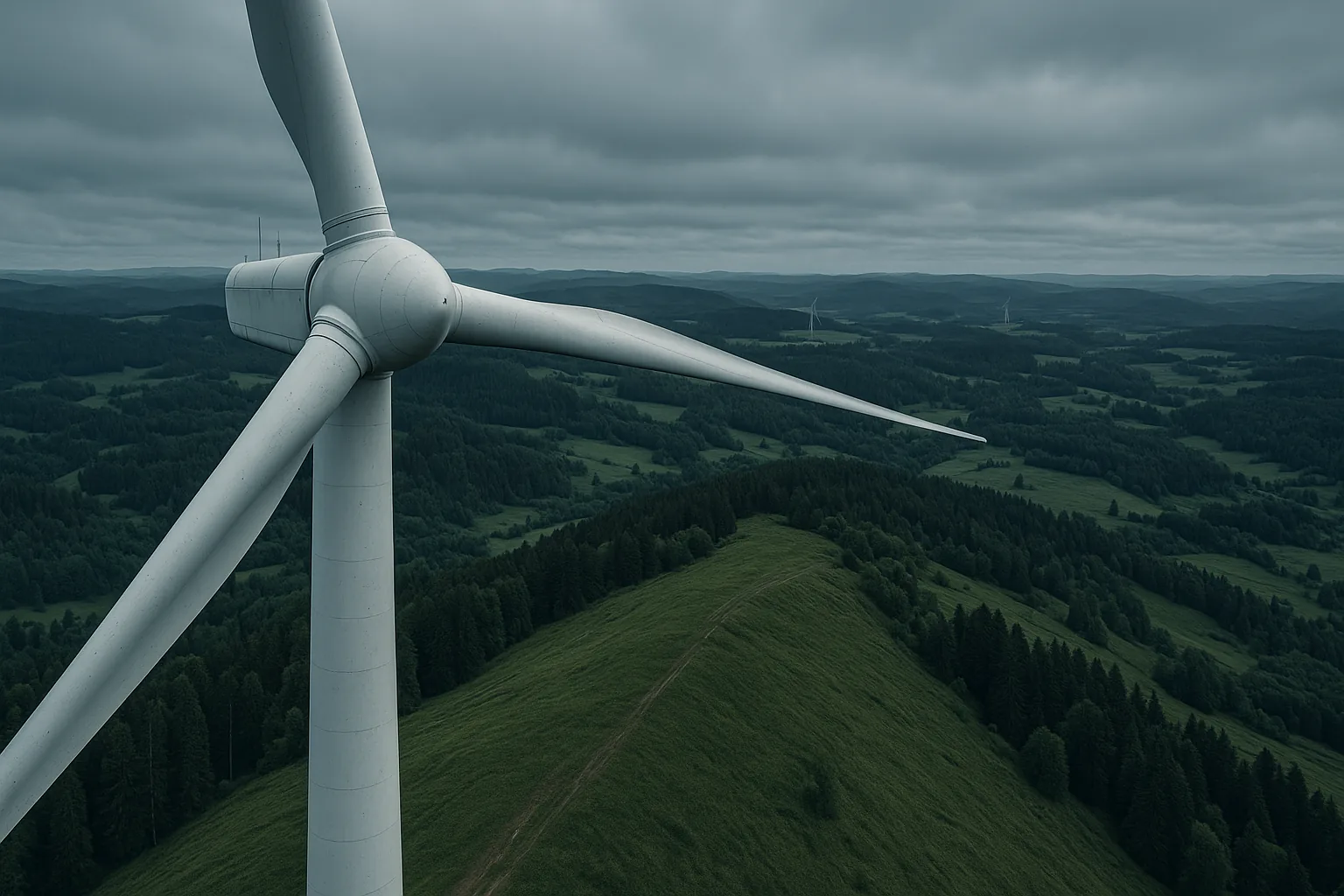 Dron pored vetroturbine