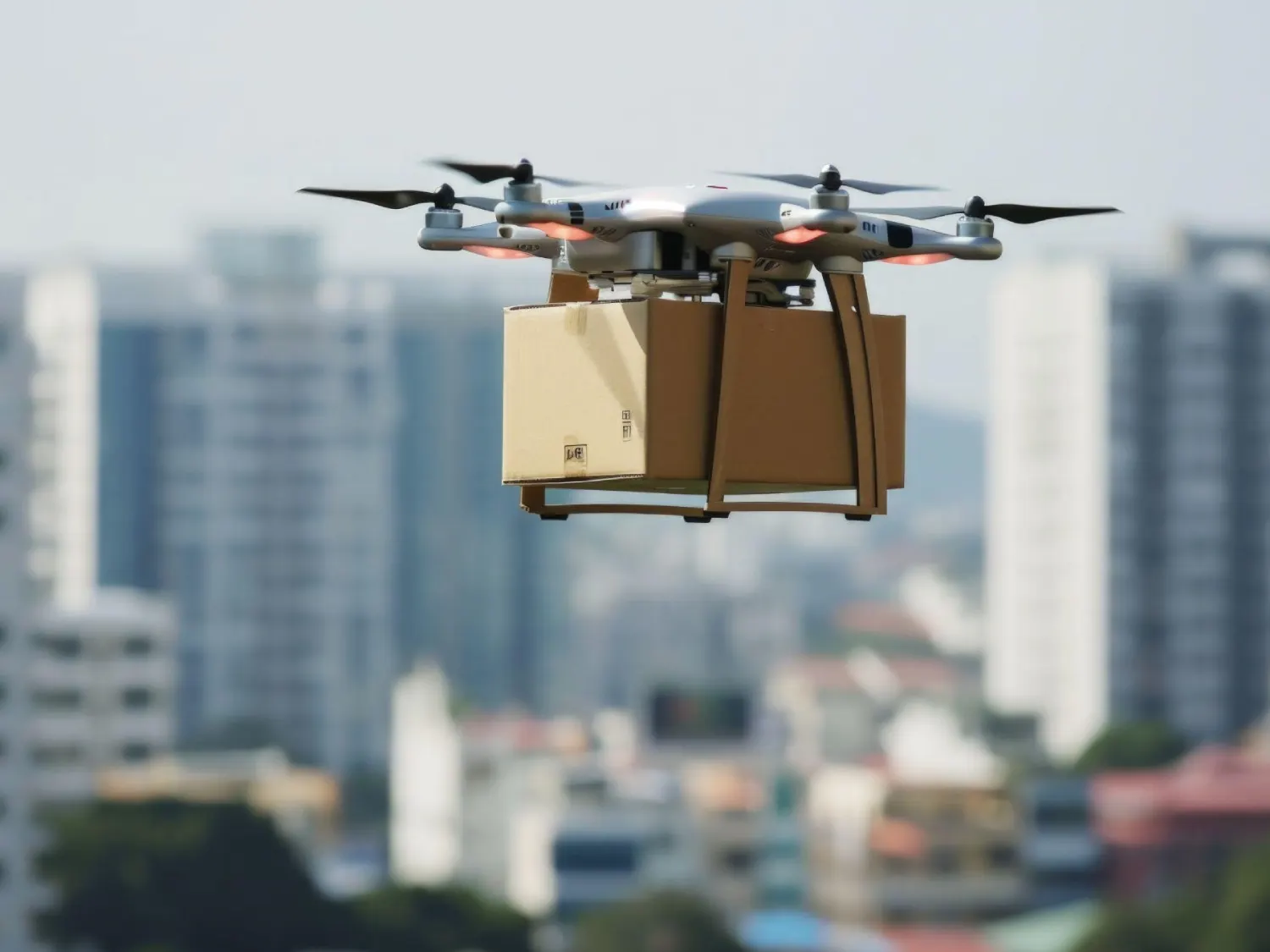 Dron usluge logistike i dostave za brži prevoz manjih pošiljki bez zastoja u saobraćaju