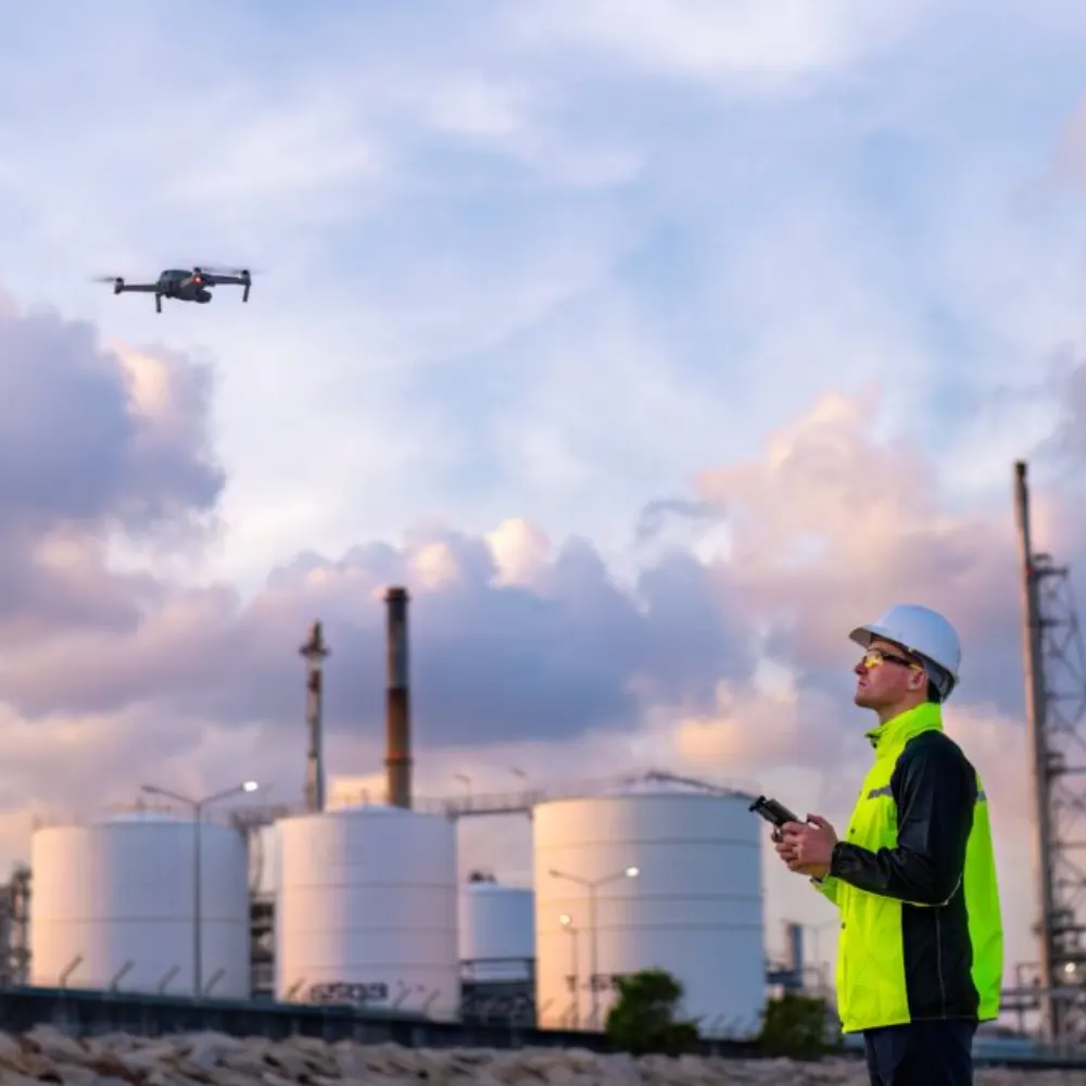 Kontrola industrijskih pogona dronom za sigurnije radne zone